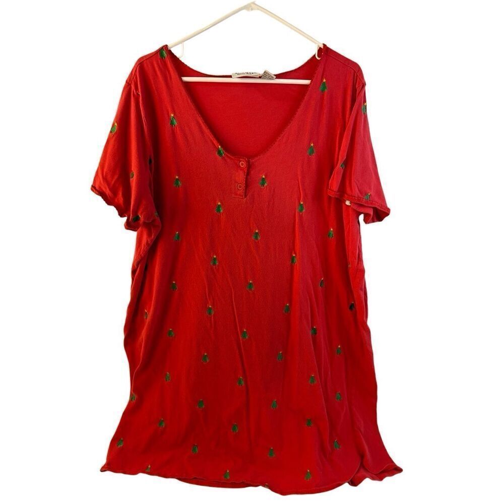 Sun Bay 3x Christmas pajamas gown trees red